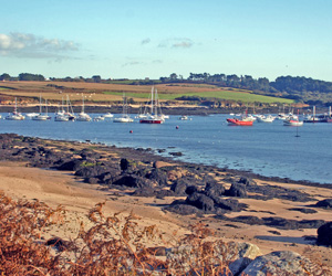 Bateaux de plaisance dans l'aber Ildut